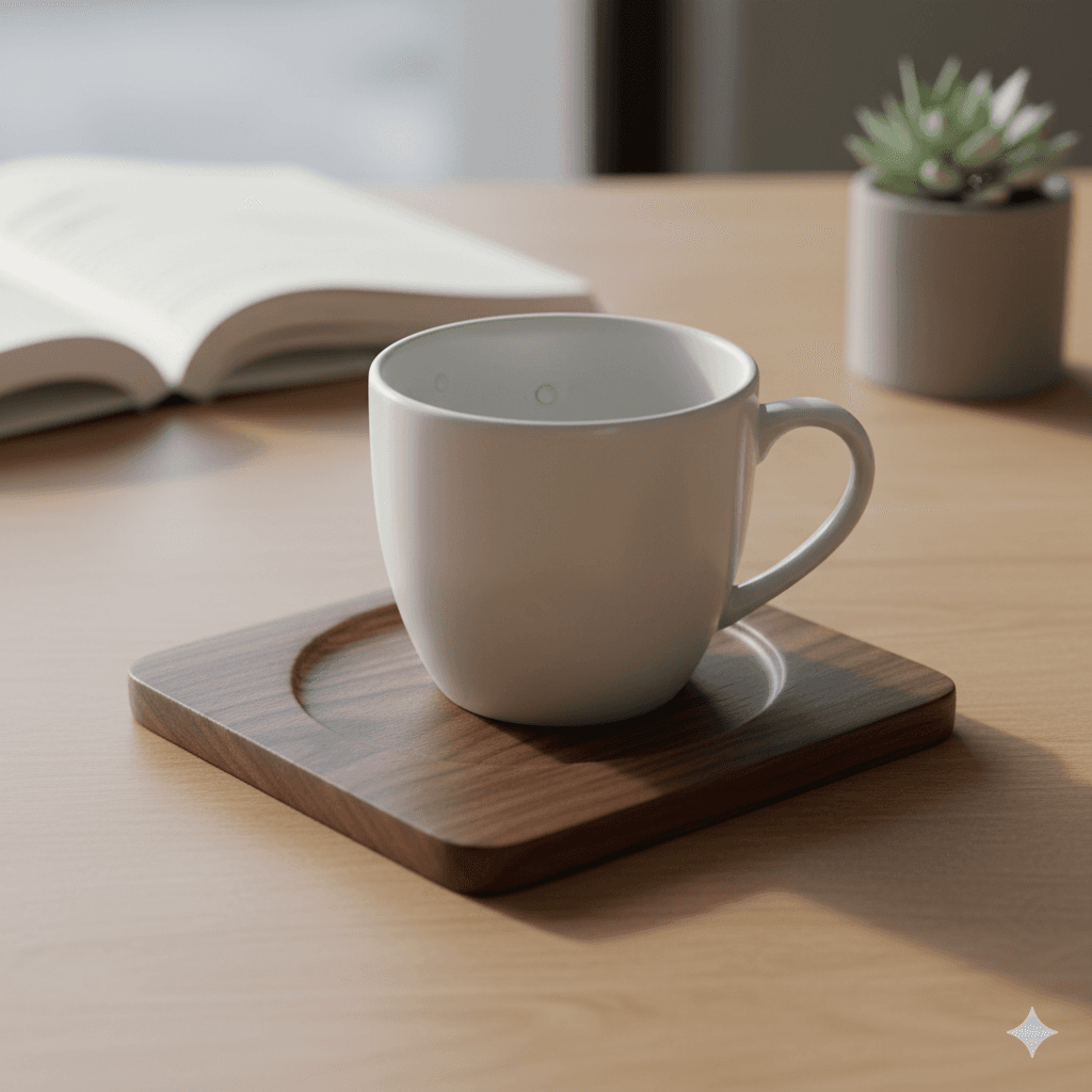 Heart-Shaped Wooden Coasters